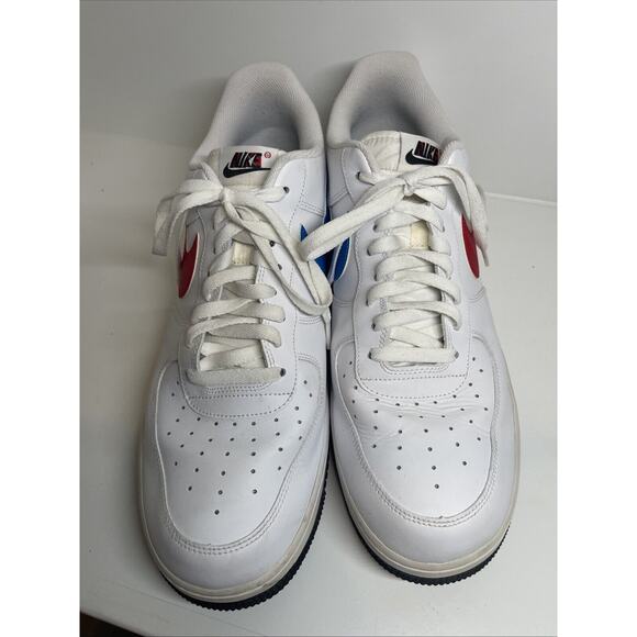 Nike Air Force One Men’s White Mismatched Swooshes Size 14 CT2816-100 - Picture 6 of 15